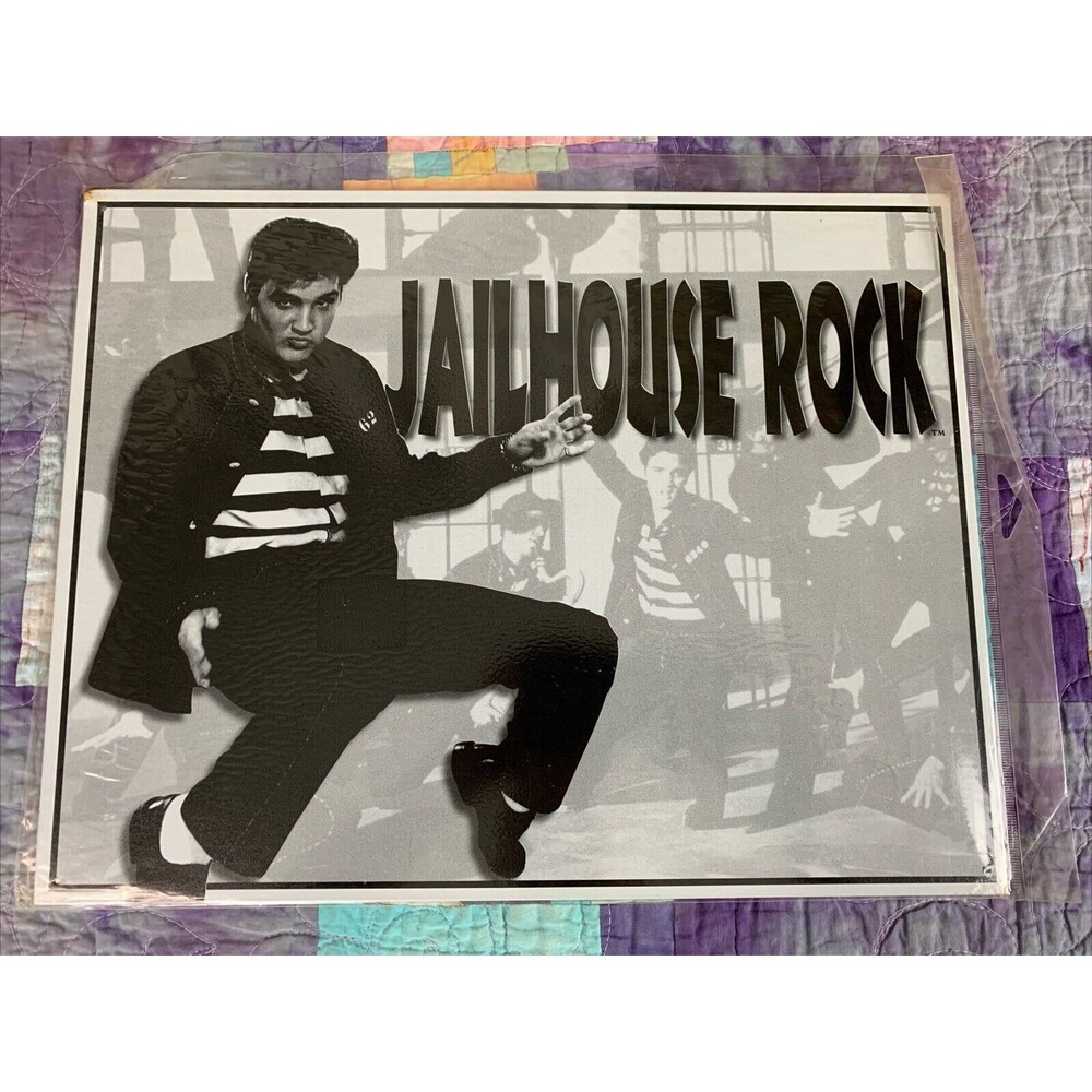 Metal Sign Elvis Presley "Jailhouse Rock" Man Cave Garage 16x12.5 Vintage Style